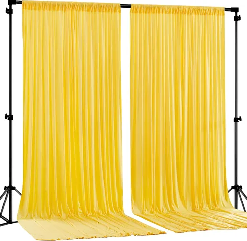 Vista 61 de Cortinas de Fondo Beige - Cortinas de Poliéster Sin Arrugas para Fotografía, Cortinas de Fondo para Fiestas, para Decoraciones de Baby Shower
