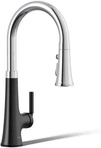 Vista 27 de KOHLER 23767-BL Grifo de tono de barra de cocina de un solo mango, grifo de fregadero de preparación, grifo de barra húmeda, grifo para fregadero