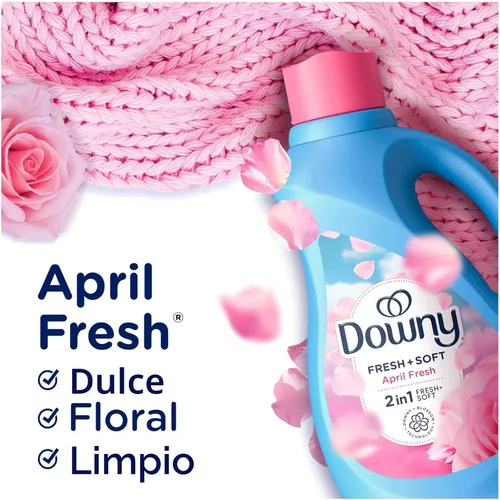 Vista 3 de Downy Líquido suavizante de telas, aroma fresco de abril, 111 onzas líquidas, 150 cargas