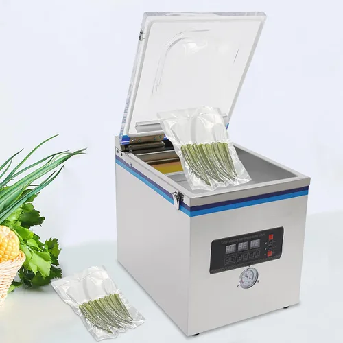 Vista 7 de sellador al vacío de la cámara 360W, empaquetadora al vacío del acero inoxidable Potente sistema de sellado, preservación automática, envasadora