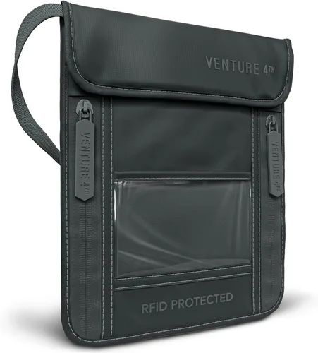 Vista 62 de Venture 4th bolsa de cuello de viaje con traba RFID, gris), V4-01-NP-GR