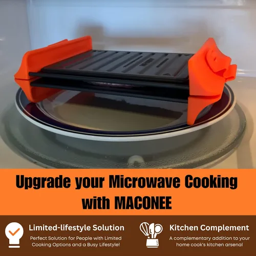 Vista 7 de Maconee Sandwichera para microondas Máquina de queso para parrilla de microondas Utensilios de cocina para tostadora de microondas Prensa