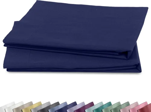 Vista 12 de California Design Den Juego de 2 fundas de almohada estándar tamaño Queen - 100% algodón, juego de 2 fundas de satén suave, se adapta a almohadas