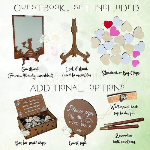 Vista 6 de Libro de invitados con tema de princesa de cuento de hadas Libro de invitados personalizado de decoración de rana príncipe para quinceañera