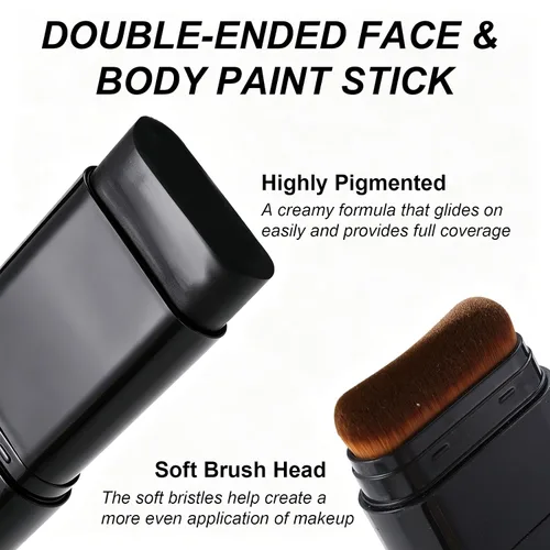 Vista 4 de DAGEDA White Body Paint Stick,Face Painting with Brush,Halloween Makeup