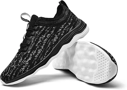 Vista 5 de Ahico Tenis de correr ligeros para hombre zapatos de entrenamiento casuales para interiores y exteriores caminar tenis atléticos
