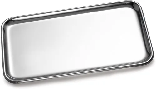 Vista 11 de IMEEA Pequeña bandeja de tocador rectangular de acero inoxidable, pequeña bandeja para joyas, bandeja de baño, organizador de almacenamiento