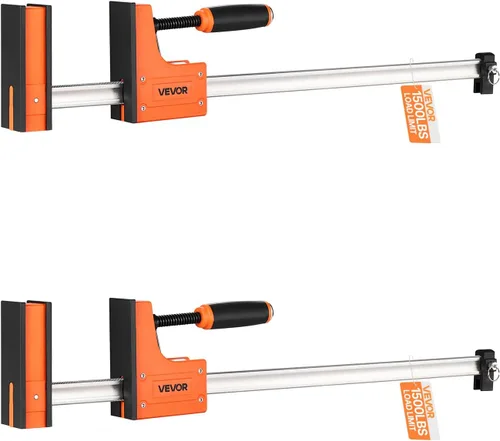 Vista 11 de VEVOR Abrazaderas de barra para carpintería, paquete de 2 abrazaderas paralelas de 24 pulgadas, abrazadera F con límite de carga de 1500 libras