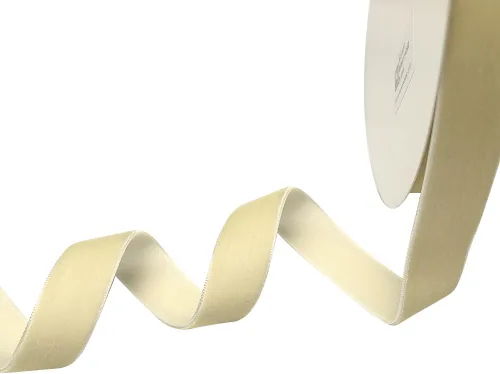 Vista 23 de Chenkou Craft Cinta de Terciopelo Beige 25 Yardas 1/4" Lotes a Granel (Beige, 1/4"(6mm))