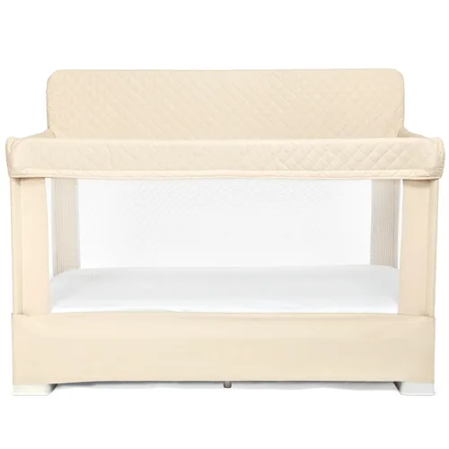 Vista 11 de Cuna de tamaño completo Baby Delight Lunaire Cuna transpirable de malla para bebé Cama de bebé con ensamblaje sin herramientas Tweed