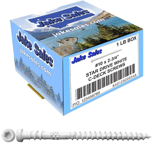 Vista 18 de Tornillo de madera compuesto gris castillo de 2-3/4 pulgadas, cabeza de accionamiento Torx/Star Drive Head - Recubierto Exterior - Compatible