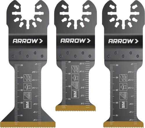 Vista 8 de Arrow OSC101VP-3 - Paquete variado de cuchillas oscilantes multimateriales para tuberías de cobre, madera, PVC, paneles de yeso, universal, se