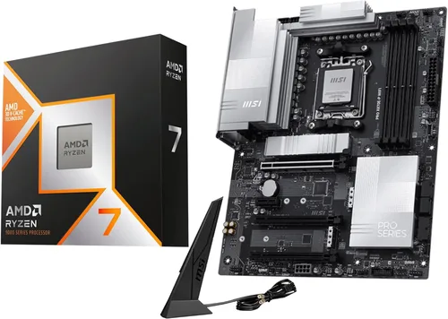 Vista 13 de Micro Center AMD 9800X3D Processor with MSI MAG X870E Tomahawk Motherboard AMD Ryzen 7 9800X3D+ MSI MAG X870E Tomahawk WiFi