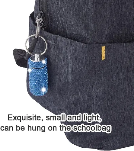 Vista 6 de Pastillero, tamaño mini impermeable llavero de aluminio soporte para pastillas, 1 compartimento