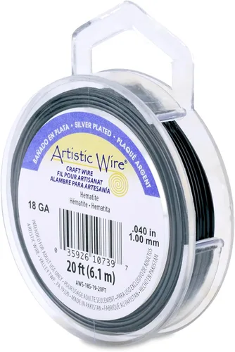 Vista 57 de Artistic Wire, Alambre de cobre de color chapado en plata de calibre 18, resistente al deslustre, amatista, 20 pies