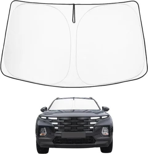 Vista 299 de Proadsy Parasol para parabrisas Rivian R1S 2022-2025 2026 de 4 capas plegable, protector de parasol frontal que bloquea los rayos UV, mantiene