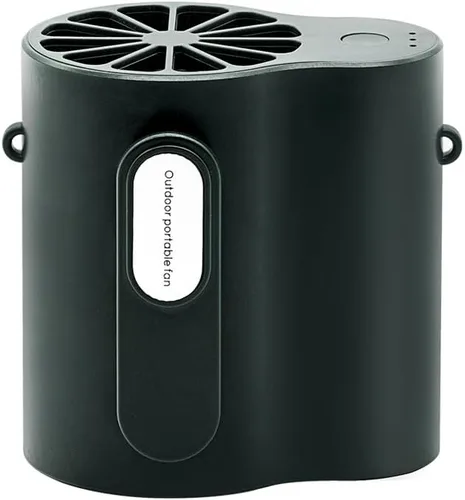 Vista 9 de Nuevo ventilador de cintura inalámbrico con luz LED, batería de larga duración y pantalla digital, ideal para actividades al aire libre