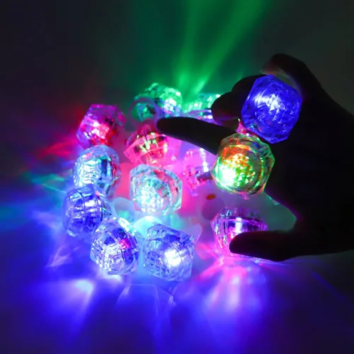 Vista 4 de Anillos de luz LED intermitentes, coloridos anillos parpadeantes para cumpleaños, despedida de soltera, despedida de soltera, regalos de fiesta