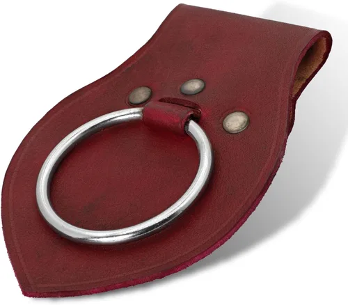 Vista 21 de Armory Replicas - Soporte de hacha de batalla vikingo medieval forjado a mano - Funda de cinturón de arma de cuero bovino funcional para disfraz