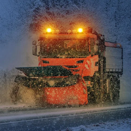 Vista 2 de Dinfu Luz estroboscópica LED, luces de advertencia ámbar, luz intermitente de emergencia con imán para vehículo, carretilla elevadora, tractor
