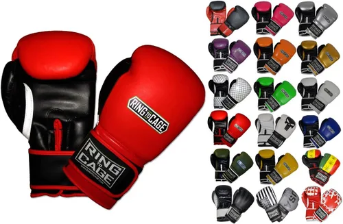 Vista 5 de Guantes de boxeo para entrenamiento de gimnasio Verde neón/negro
