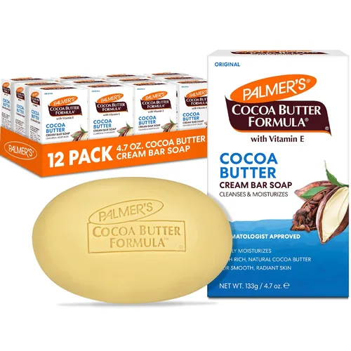 Vista 9 de Palmer's Jabón Crema de Terapia Diaria para la Piel con Fórmula de Manteca de Cacao y Vitamina E, Chocolate, 3.5 onzas