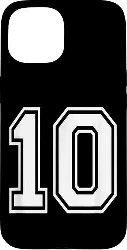 Vista 6 de Number 10 Varsity Style Bold Sports Birthday Case for iPhone 17