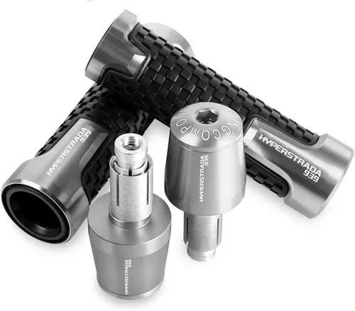 Vista 10 de Motocicleta para Ducati Hyperstrada 939, 2016, 2017, 2018, 2019, 2020, 2021, 2022, extremos de agarre para manillar CNC, manillar de goma, manillas