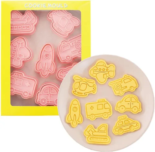 Vista 18 de Juego de 8 moldes de galletas de astronauta para hornear, moldes de galletas alienígenas, juego de moldes de galletas de meteoritos y herramientas