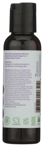 Vista 2 de Everyone - Loción 2 en 1 para manos/cuerpo de viaje Tamaño: vainilla y lavanda, 2 onzas hechas con aceites esenciales para hombres y mujeres