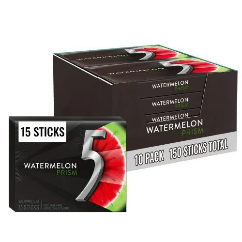 Vista 8 de 5 GUM React Mint Goma de Mascar sin Azúcar Paquete Grande (10 paquetes x 15 palitos) Sabor Intenso y de Larga Duración