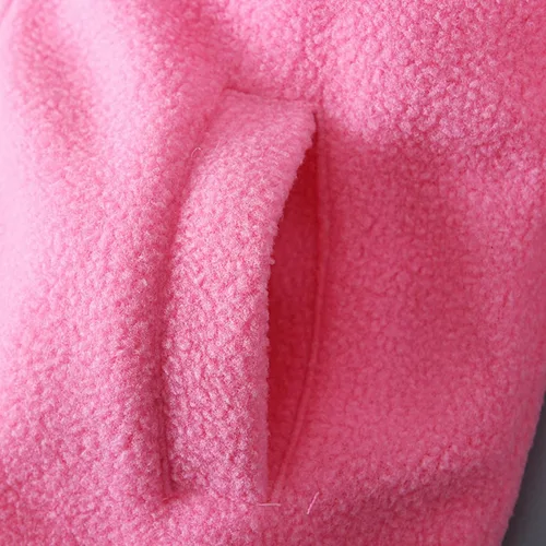 Vista 8 de Toddler Fleece Jacket Girls Boys Lightweight Winter Warm Long Sleeve Teddy Coat Sherpa Hoodie Outerwear With Pockets