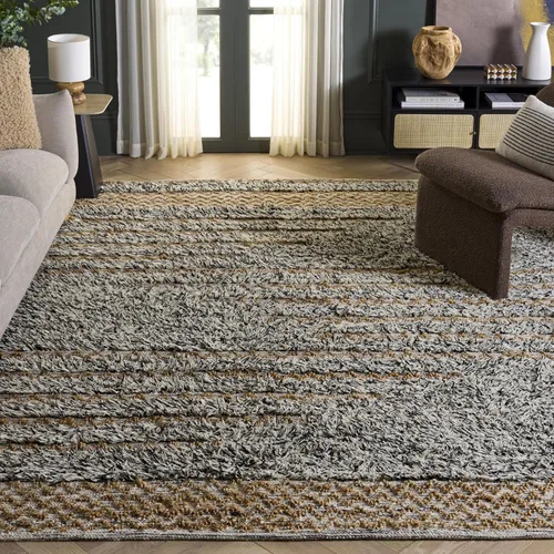 Vista 18 de SAFAVIEH Natura Collection Alfombra de pasillo, 2 pies 3 pulgadas x 6 pies, marfil y marrón, lana hecha a mano, ideal para zonas de alto tráfico