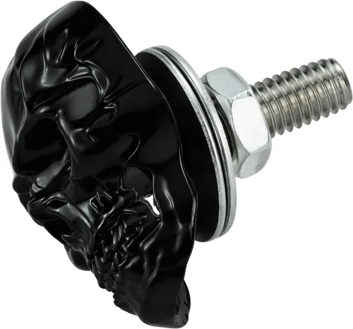 Vista 6 de Abfer Cubiertas de Tornillos de Matrícula con Diseño de Calavera Antirrobo Kit de Pernos de Marco de Tornillo de Matrícula Decorativo Compatible