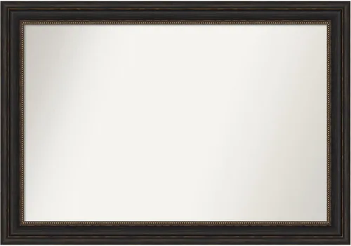 Vista 401 de Amanti Art Espejo de pared personalizado no biselado (25 x 25 pulgadas), marco de bronce acentuado, varios tamaños personalizados, espejo de baño