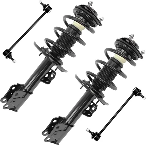 Vista 44 de Detroit Axle - Kit de 4 piezas RWD Puntales Delanteros Barras Estabilizadoras para Ford F-150 2021 2022 2023 2024, 2 Puntales con Resorte Helicoidal