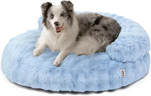 Vista 18 de EHEYCIGA Sofá cama suave para gatos de interior, cama extra pequeña esponjosa para perros con funda extraíble lavable, sofá para mascotas, Camello