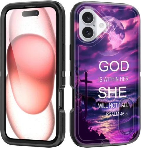 Vista 34 de Funda para iPhone Air con soporte integrado, a prueba de golpes, polvo y caídas, 3 capas, grado militar, funda protectora para iPhone Air de 6.5