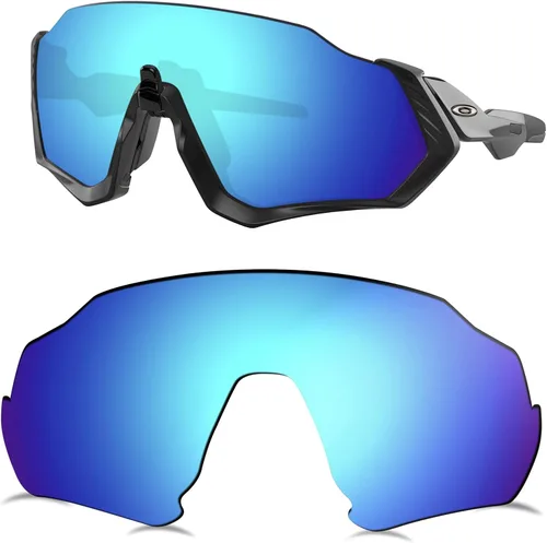 Vista 3 de Prizo Lentes de repuesto polarizadas para gafas de sol Oakley Flight Jacket OO9401 - MultiOptions