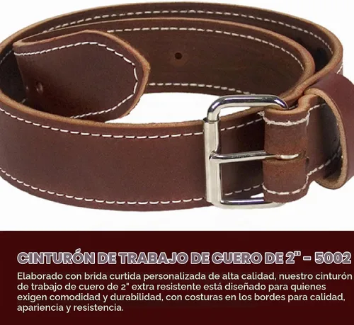 Vista 2 de Occidental Leather 5002 SM Cinturón de trabajo de cuero de 2 pulgadas