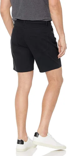 Vista 2 de Tienda Essentials Pantalón corto ajustado para hombre con entrepierna de 7 pulgadas y 5 bolsillos
