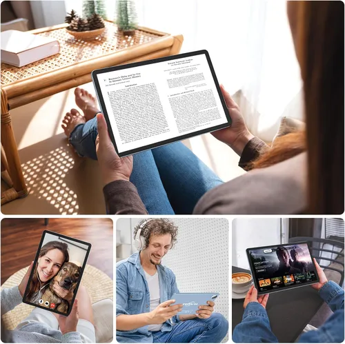 Vista 9 de Tablet de 11 pulgadas Android 15, última actualización de 2026, 128 GB ROM 16 GB RAM, tabletas 4G LTE, 5G WiFi+Celular, Octa-Core MTK8786, cámara