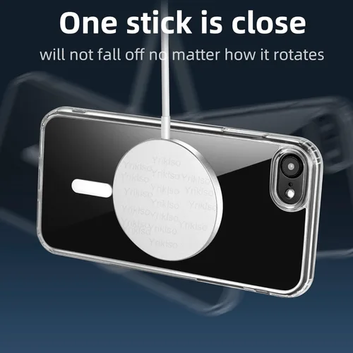 Vista 2 de Yriklso Funda magnética para iPhone SE 2022/iPhone SE 2020/iPhone 8 (4.7 pulgadas), imanes integrados compatibles con MagSafe, transparente
