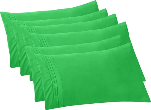 Vista 70 de Elegant Comfort Fundas de almohada sólidas de microfibra de alta calidad hotelera, tejido suave, resistente a las arrugas y a las manchas, fácil