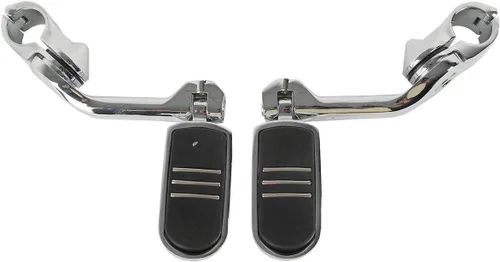 Vista 13 de TCT-MOTORPARTS Estriberas de pie de carretera de montaje largo para Harley Electra Glide, todo con protectores de motor de 1-1/4 pulgadas 1.25 Negro