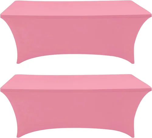 Vista 14 de Eurmax USA - Manteles rectangulares ajustables de elastano de 4 pies, mantel elástico para bodas, eventos o para decorar la mesa del patio
