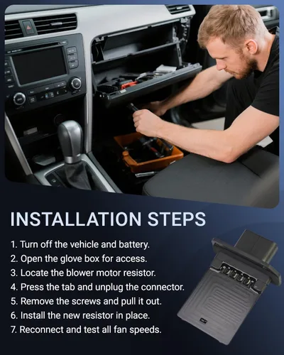 Vista 6 de Resistencia para motor del ventilador HVAC compatible con Ford Expedition Escape F150 F250 F350 F450 F550 Fiesta Freestar Freestyle Mustang Five