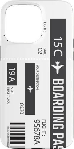Vista 31 de Tarjeta de embarque de avión, boleto de avión, divertido estuche de regalo de viaje para iPhone 17
