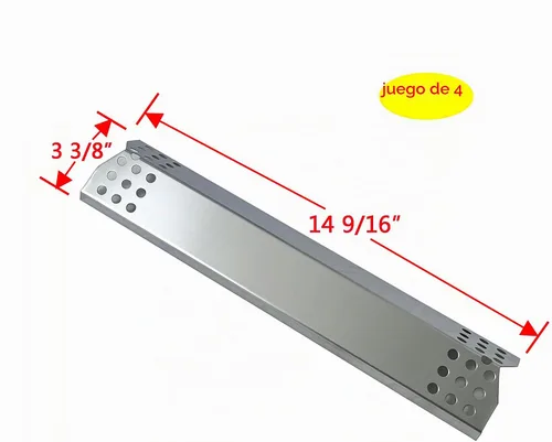 Vista 2 de Parts DP130 - Protector térmico de acero inoxidable de 14 9/16 x 3 3/8 pulgadas, repuesto para Sunbeam, Nexgrill, Grill Master, Charbroil, Kitchen