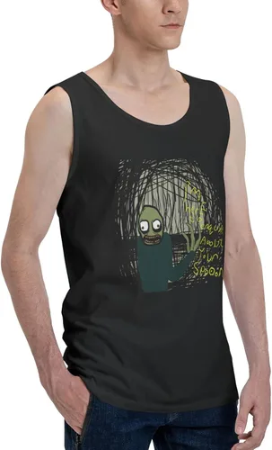 Vista 2 de Anime Manga Salad Fingers Tank Top Men's Summer Round Neckline Vest Cotton Fashion Sleeveless T-Shirts
